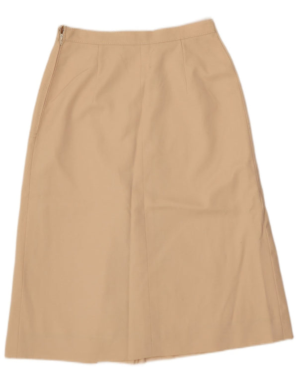 Fustă A-Line Vintage pentru femei cu talie înaltă IT 44 Medium W26 Bej Viscoză