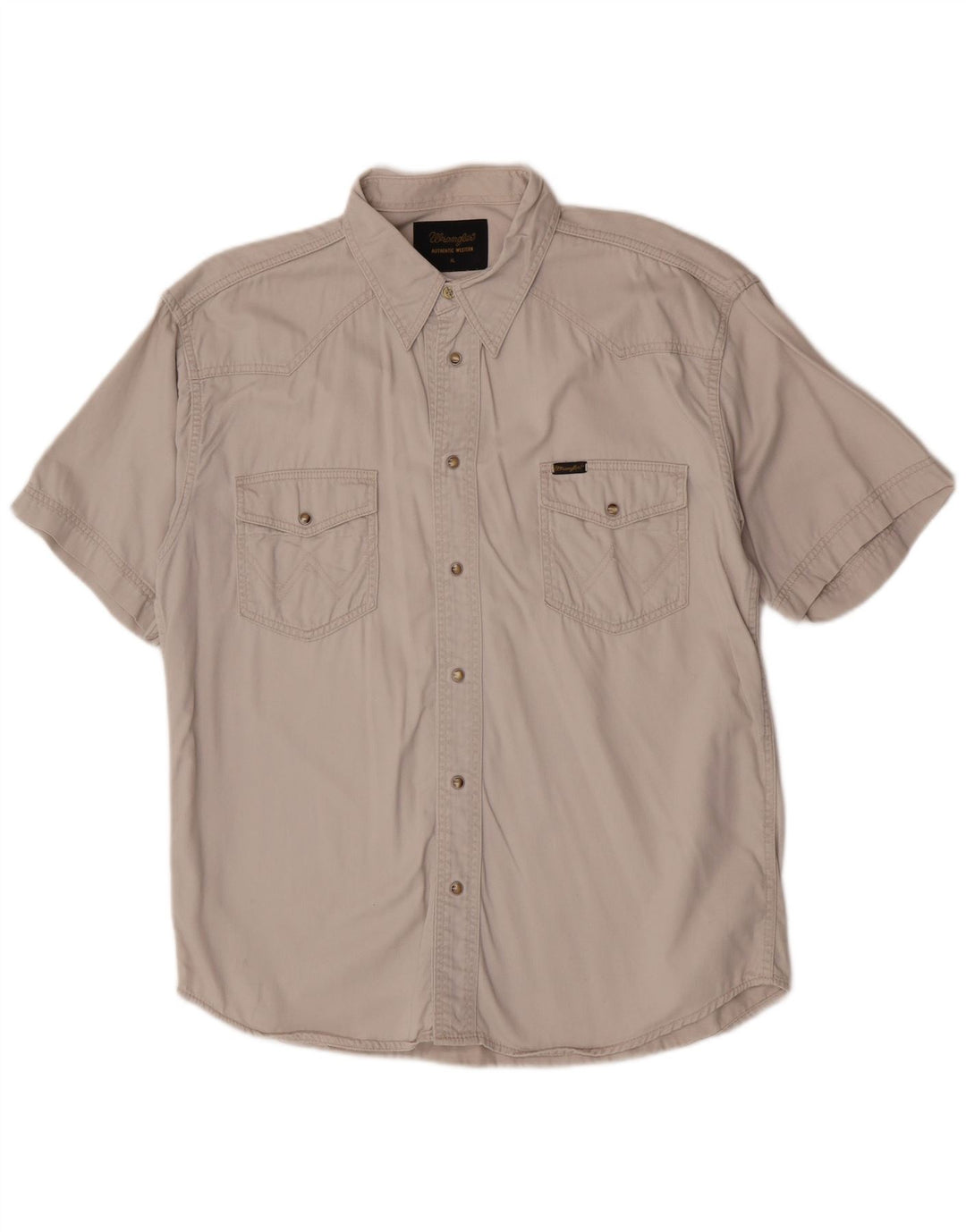 Cămașă Western cu mânecă scurtă pentru bărbați Wrangler XL bej
