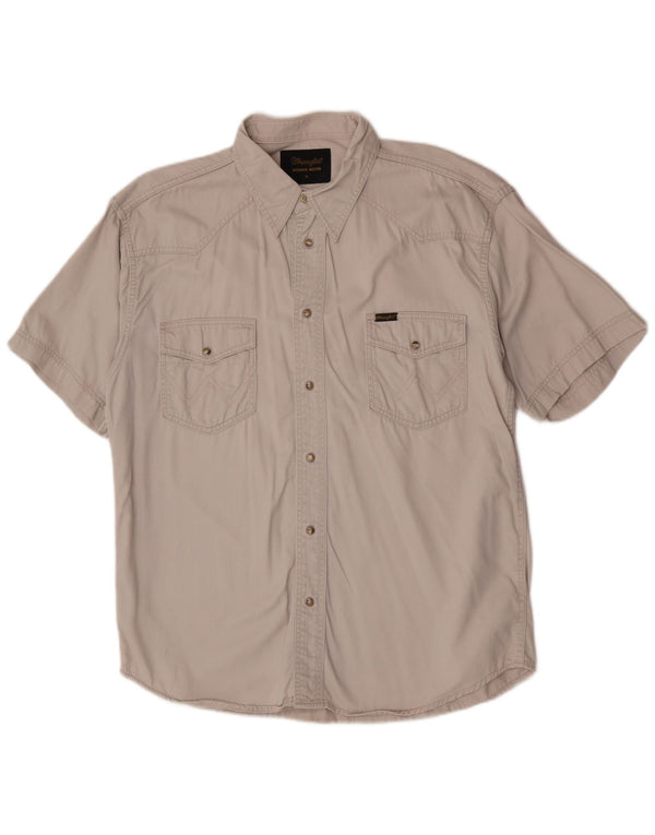 Cămașă Western cu mânecă scurtă pentru bărbați Wrangler XL bej
