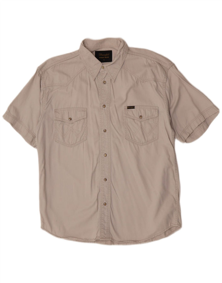 Cămașă Western cu mânecă scurtă pentru bărbați Wrangler XL bej