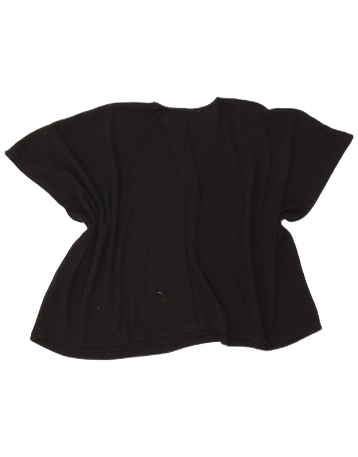 Bluză Poncho pentru femei Zara UK 14 Medium Black Viscose