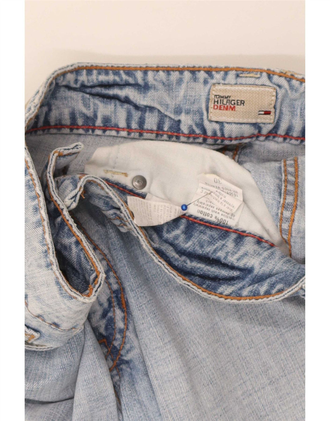 Blugi capri Tommy Hilfiger pentru femei W30 L21 bumbac albastru