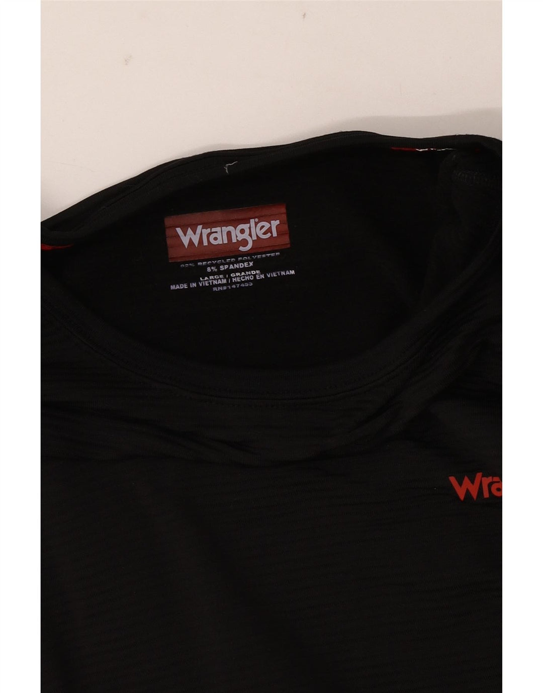 Top pentru bărbați Wrangler cu mânecă lungă, mare, negru, poliester