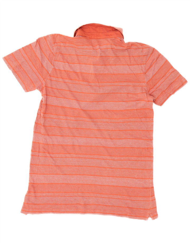Tricou polo pentru bărbați French Connection, bumbac cu dungi portocalii