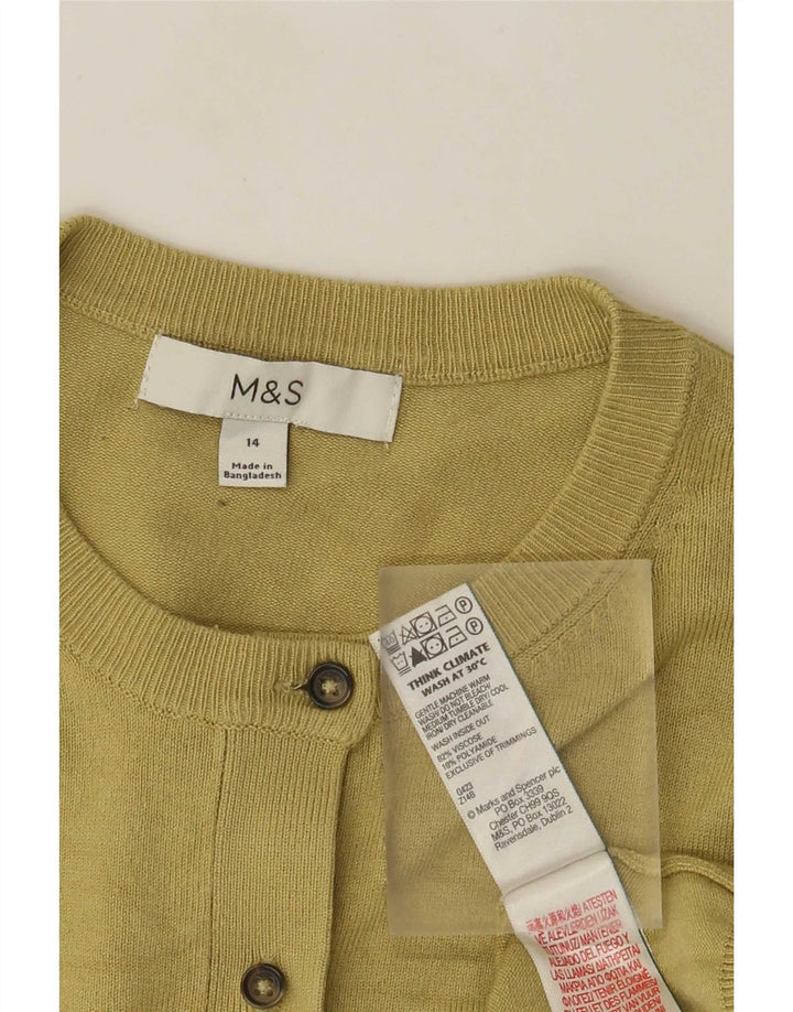 Pulover cardigan pentru femei Marks & Spencer UK 14 Medium Green Viscose