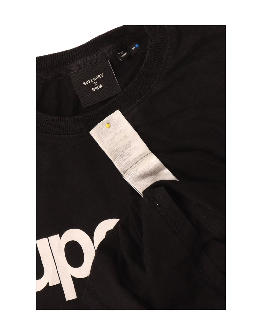 Tricou grafic pentru bărbați Superdry Top Medium Black Bumbac