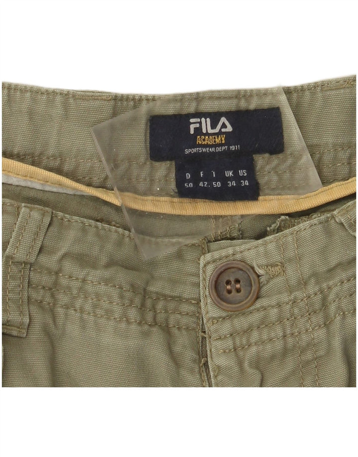 Pantaloni scurți cargo Fila pentru bărbați W34 Large Khaki