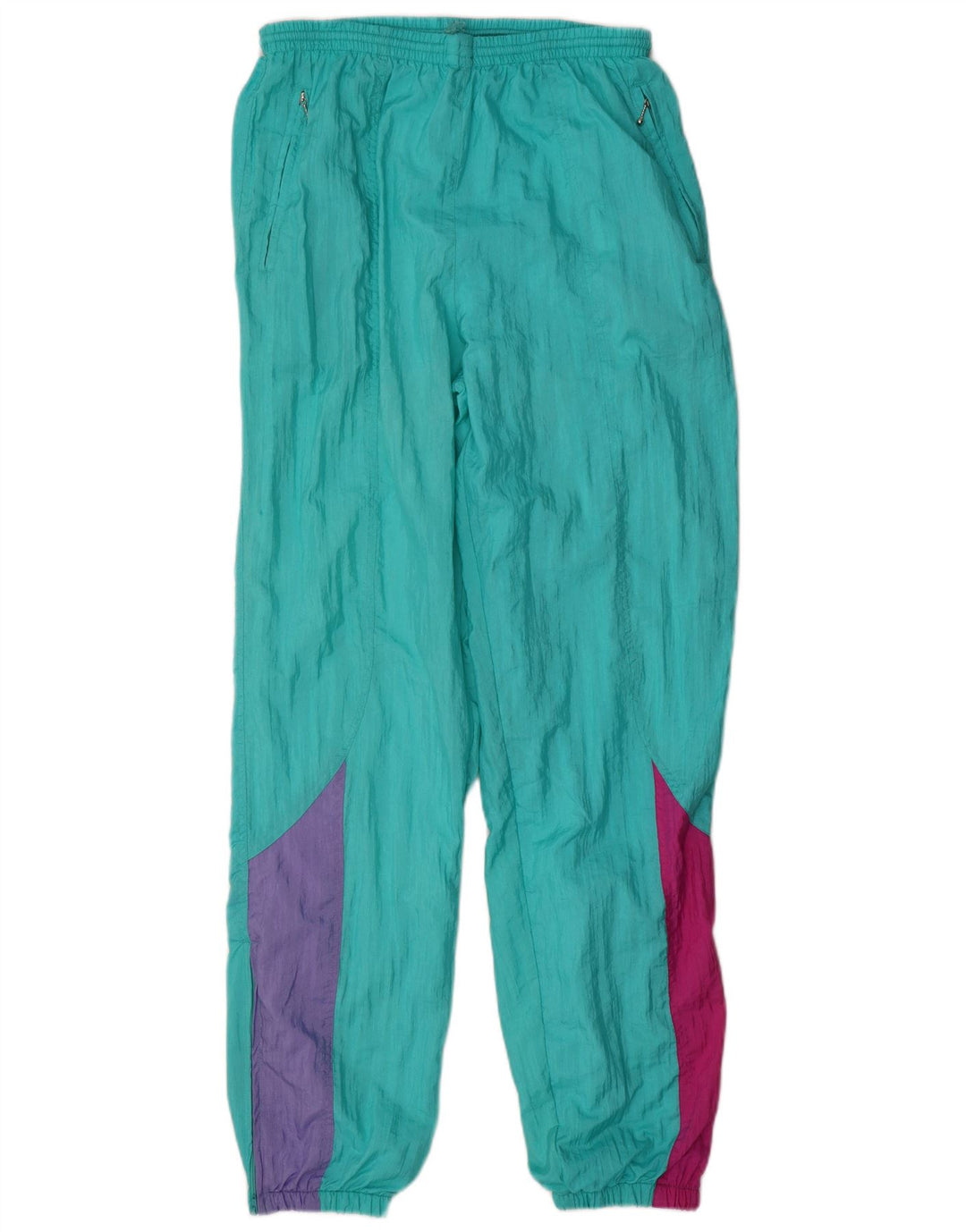 Pantaloni de trening Diadora pentru bărbați, largi, turcoaz, poliamidă color bloc