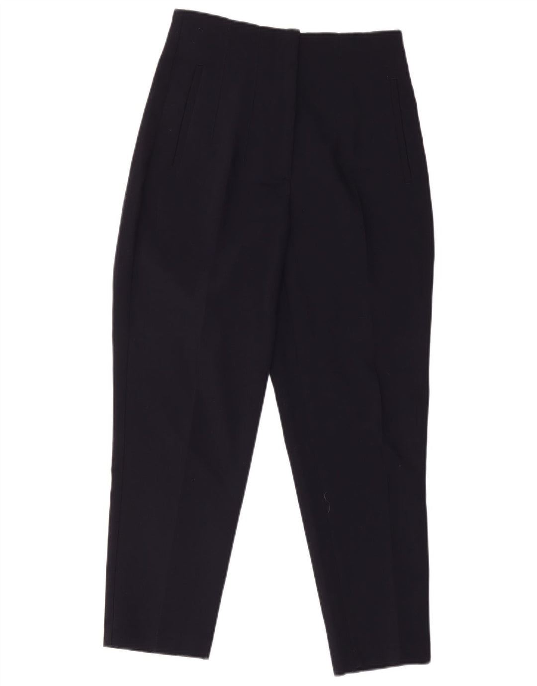 Pantaloni de costum crop conici pentru femei Zara Mediu L28 L26 Poliester bleumarin