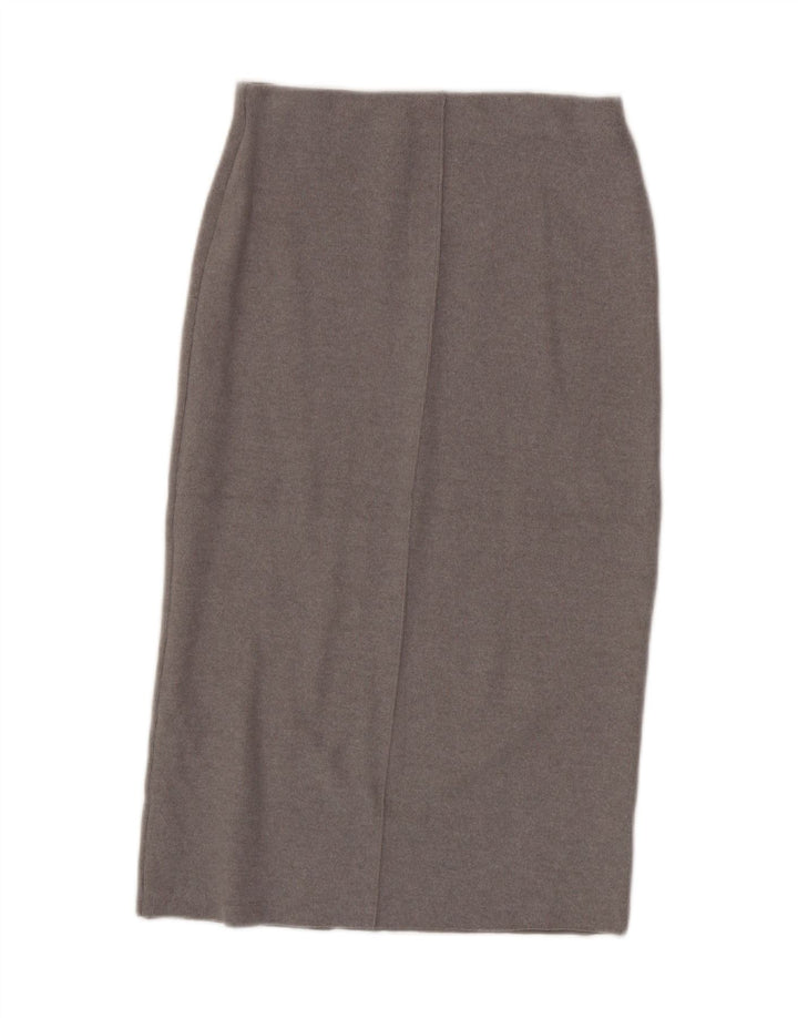 Fusta Midi pentru femeie cu talie înaltă Zara Medium W28 Poliester gri