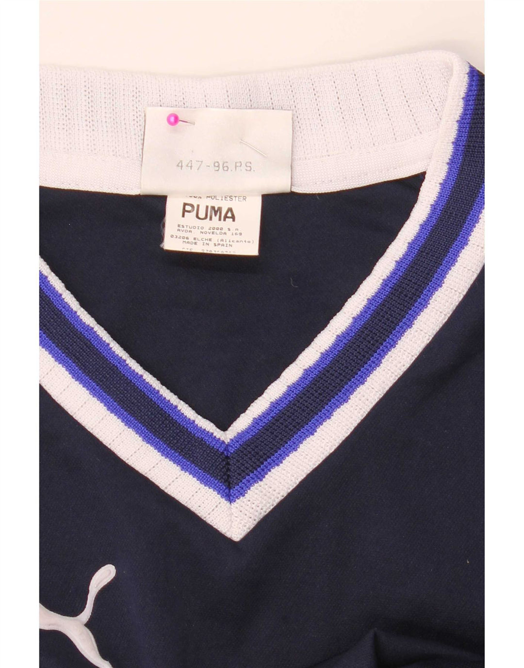 Tricou grafic Puma pentru bărbați Top mic, albastru bleumarin, poliester color bloc
