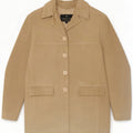 Vintage Jachetă de piele intoarsa pentru femei IT 40 Small Beige Leather