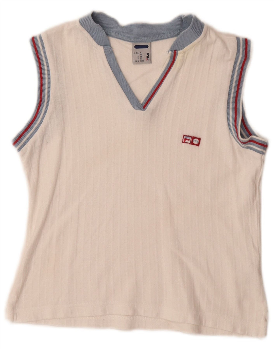 Vest Vest Top Femei Fila IT 44 Medium Alb Bumbac