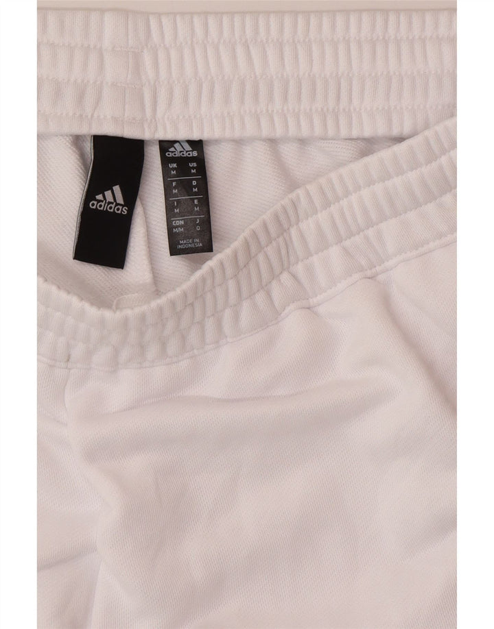 Pantaloni de trening Adidas Aeroready pentru bărbați, poliester alb mediu