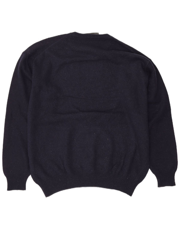 Pulover pentru bărbați Zara, cu gât crew, XL, lână bleumarin