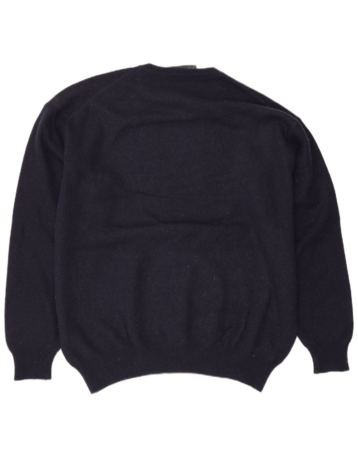 Pulover pentru bărbați Zara, cu gât crew, XL, lână bleumarin