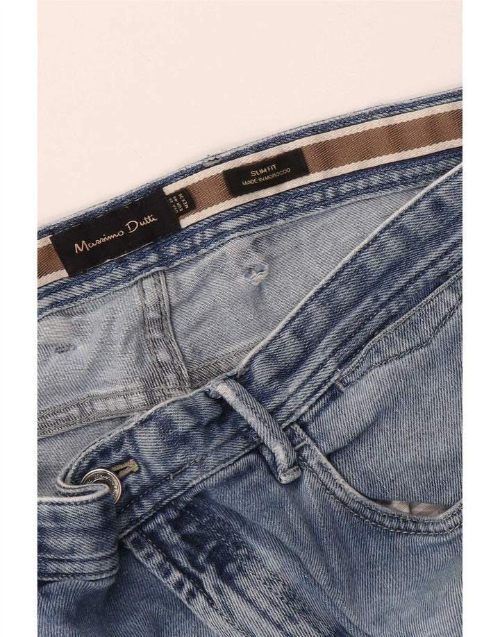 Blugi subțiri Massimo Dutti pentru bărbați EU 46 XL W36 L31 Albastru