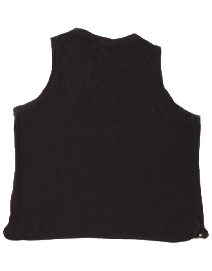 Fila Womens Vest Top UK 18 XL Black Cotton