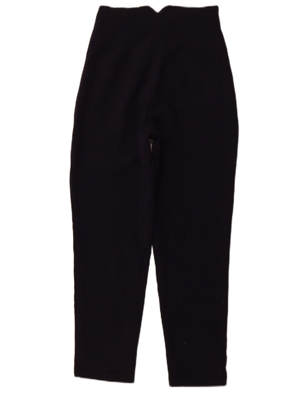 Pantaloni casual conici pentru femei cu talie înaltă ZARA XS W24 L26 bleumarin