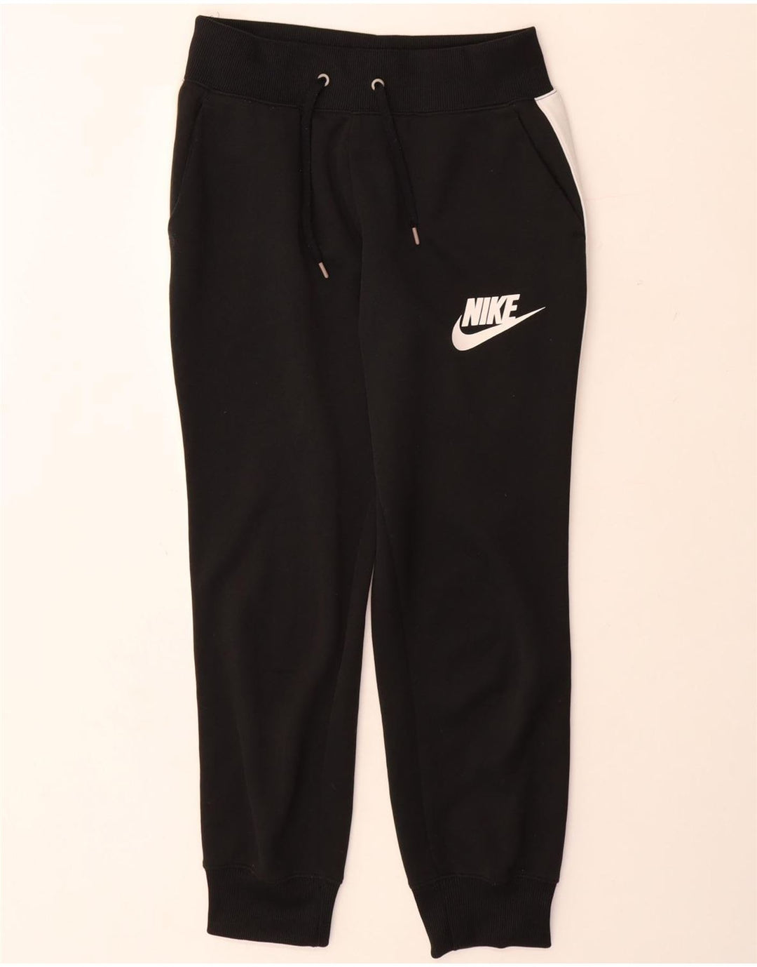Pantaloni de trening pentru femei NIKE Pantaloni de jogging UK 8 Small Black Colorblock