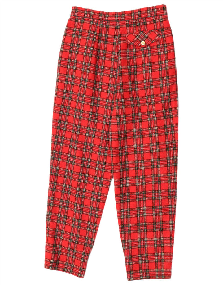 Pantaloni chino pentru femei VINTAGE L25 L26 Red Check