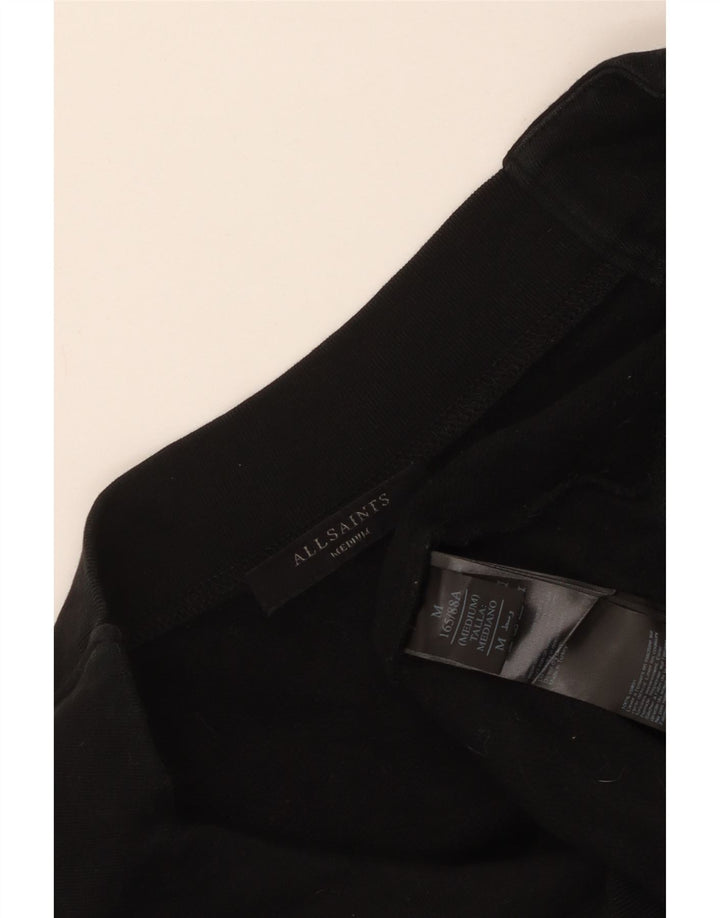 ALL SAINTS Pulover supradimensionat pentru femei UK 14 Bumbac mediu negru