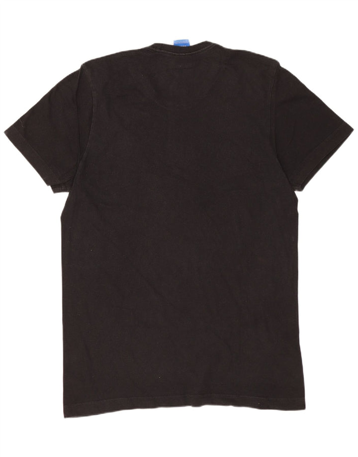 Tricou grafic ADIDAS pentru bărbați Top mediu din bumbac negru