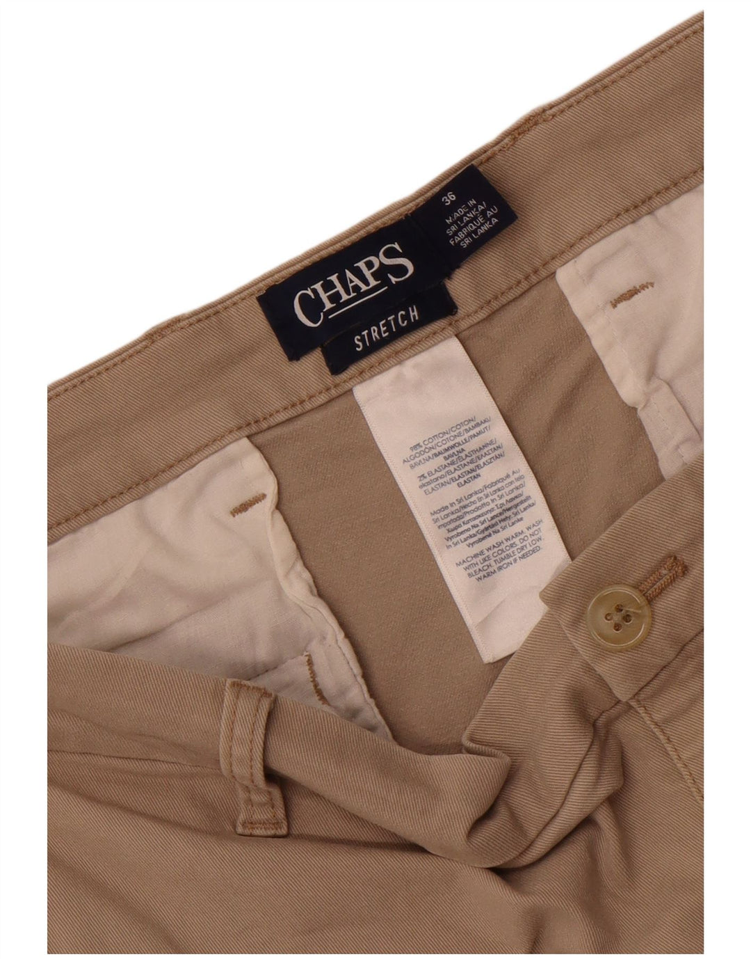 Pantaloni scurți chino pentru bărbați Chaps W36, mare, bej, bumbac