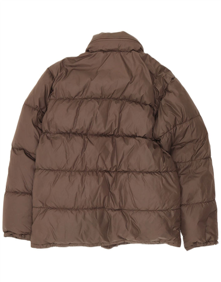 Alberto Aspesi Jachetă căptușită cu glugă pentru bărbați UK 36 Mic Maro Nylon
