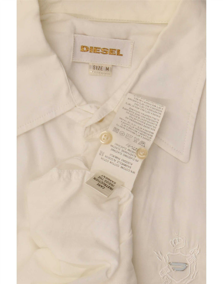 Cămașă pentru bărbați Diesel Bumbac alb mediu