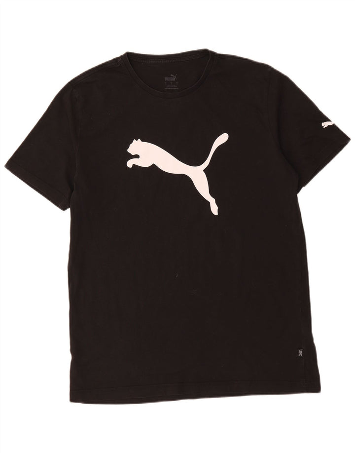Tricou grafic Puma pentru bărbați Top mare din bumbac negru