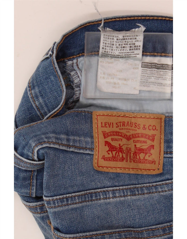 Pantaloni scurți din denim Levi's pentru femei W29, bumbac albastru mediu
