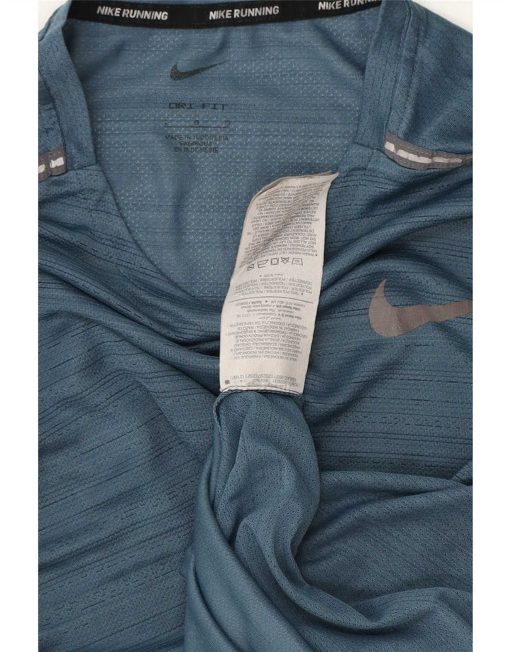 Tricou Nike pentru bărbați Dri Fit Top mare, albastru, poliester cu pături
