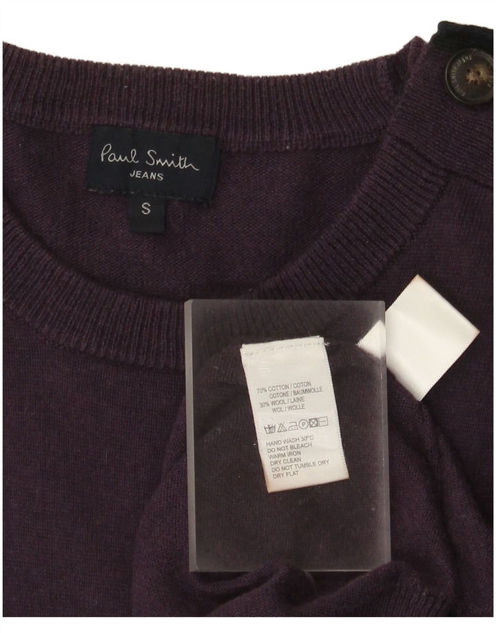 Pulover pentru bărbați Paul Smith cu decolteu rotund din bumbac violet mic