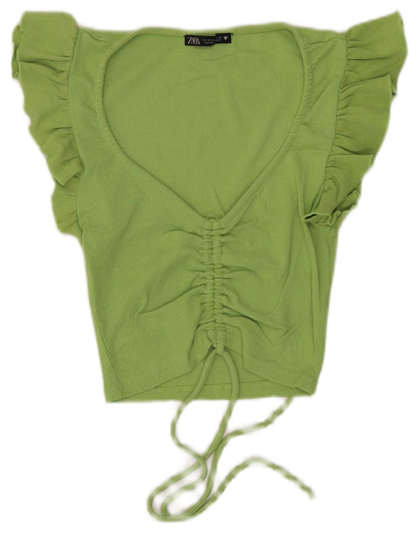 Bluză Crop Top pentru femei Zara UK 8 Small Green