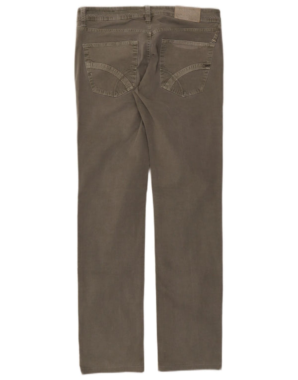 Gas Pantaloni drepti casual pentru femei W31 L31 bumbac gri