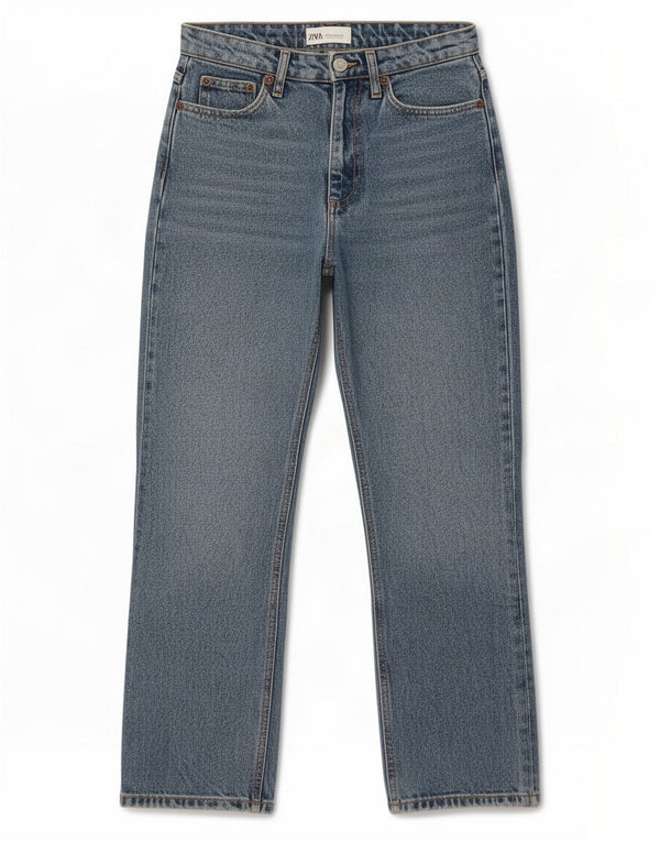 Blugi Zara Femei Bootcut EU 36 XS W26 L26 Albastru Bumbac