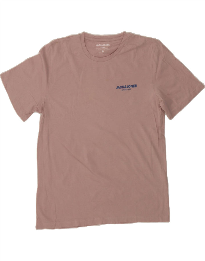 JACK & JONES Mens T-Shirt Top Medium Pink Cotton Vintage Jack & Jones and Second-Hand Jack & Jones from Messina Hembry 
