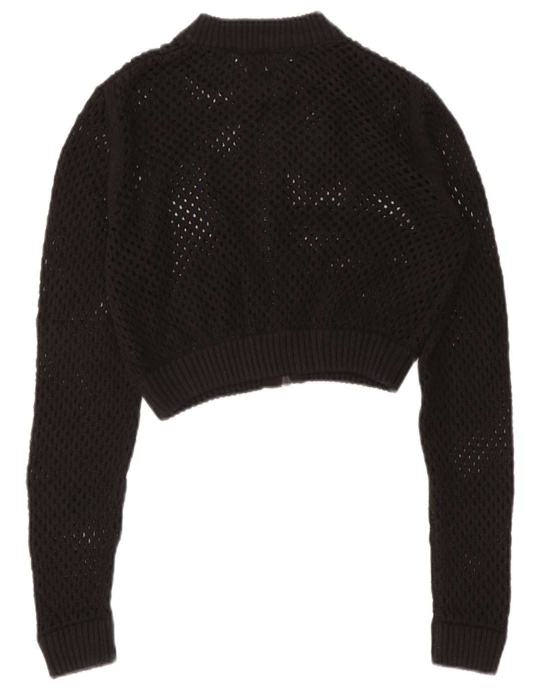 Pulover cardigan pentru femei Zara Crop See Through UK 12 Medium Black