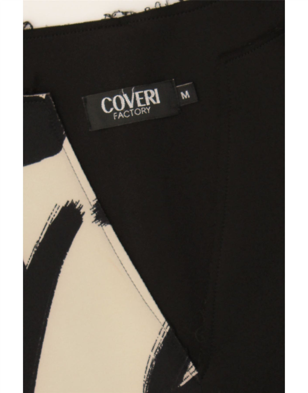 COVERI Womens Graphic Bodycon Dress UK 14 Medium Black Polyester Modern Vintage Coveri and Second-Hand Coveri from Messina Hembry 