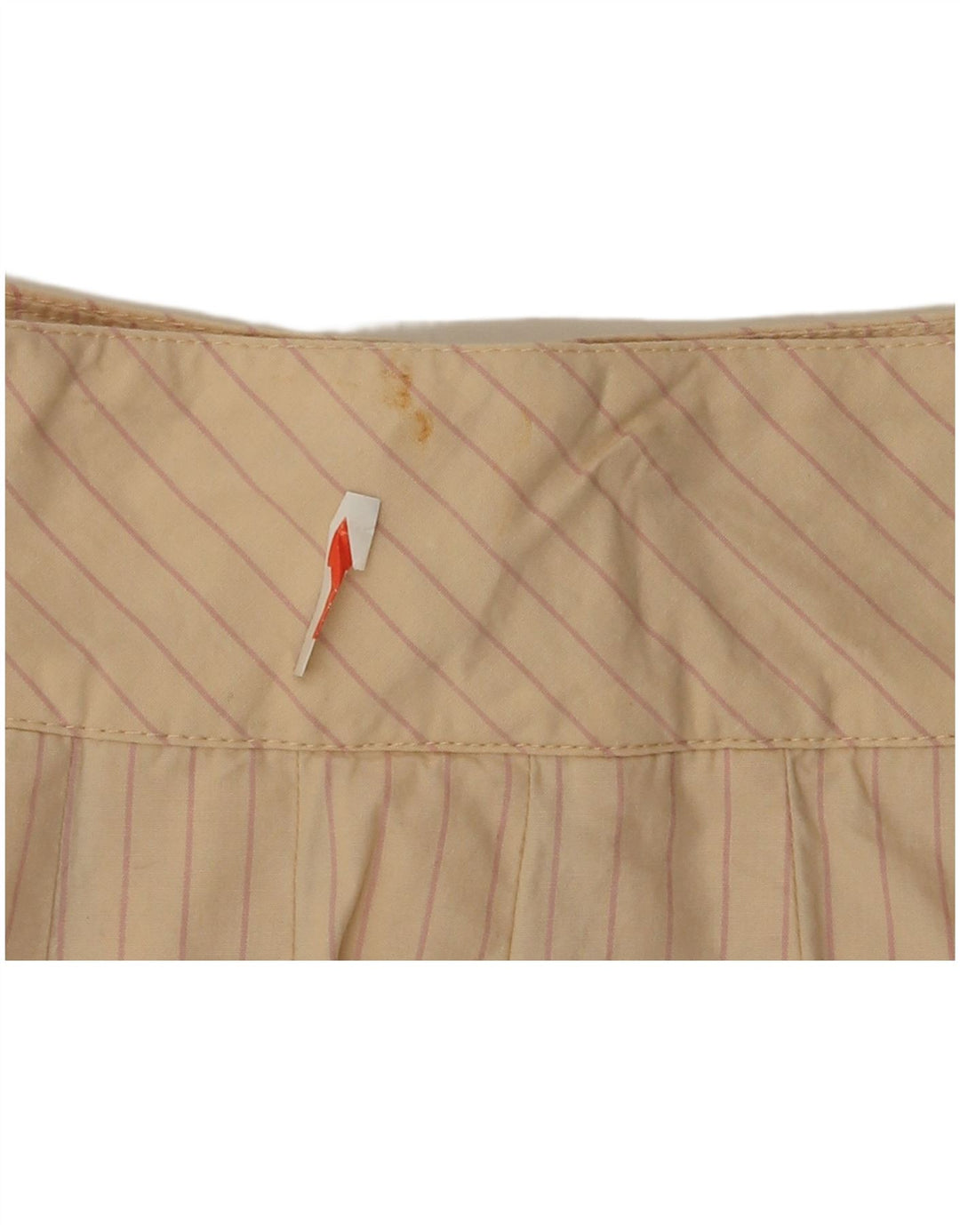 Fusta Mini Wrap Femei Zara Medium W28 Bej Pinstripe Bumbac