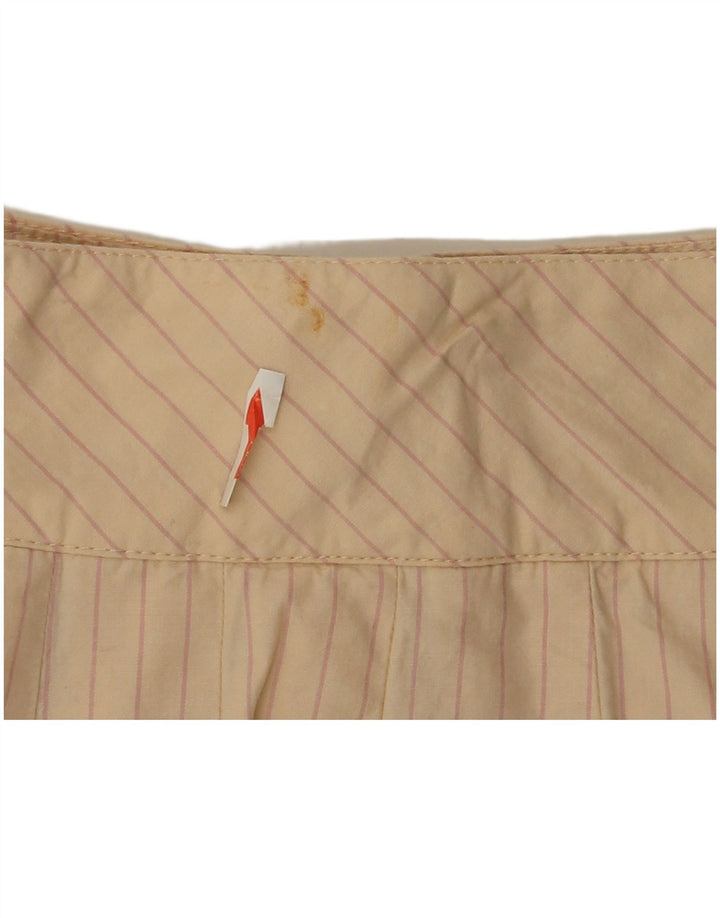Fusta Mini Wrap Femei Zara Medium W28 Bej Pinstripe Bumbac
