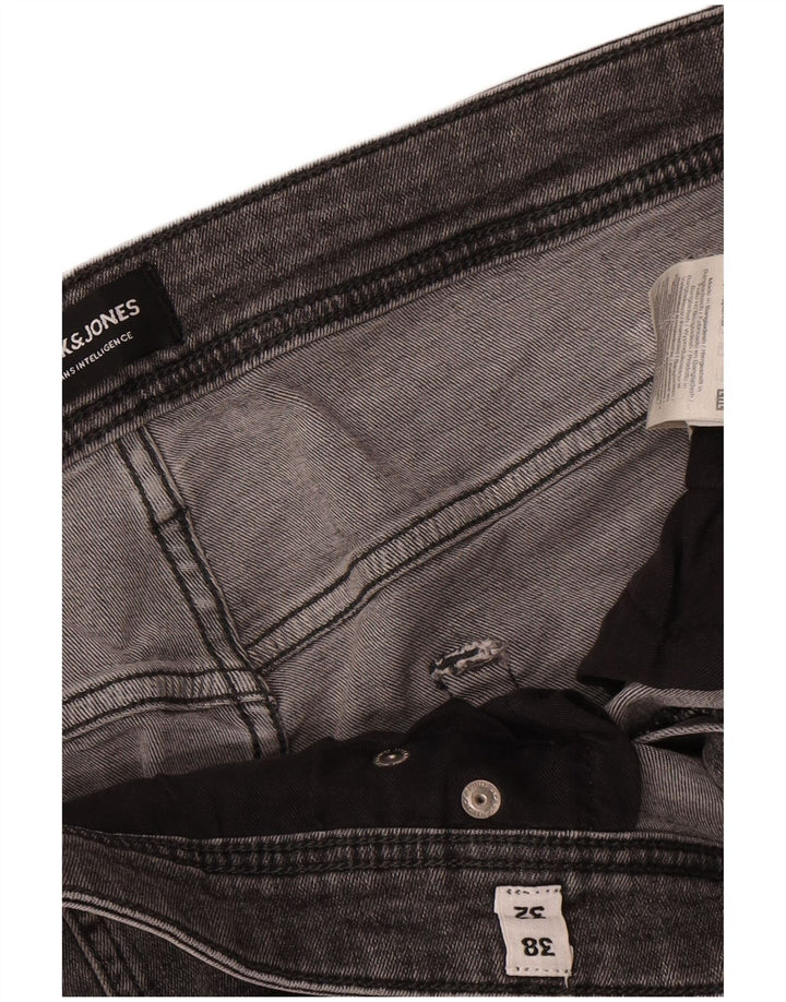 Blugi slim pentru bărbați Jack & Jones W38 L32 bumbac gri