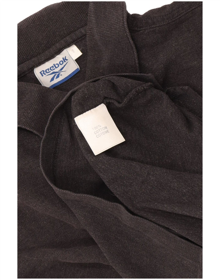 Tricou polo Reebok pentru bărbați, bumbac negru mic