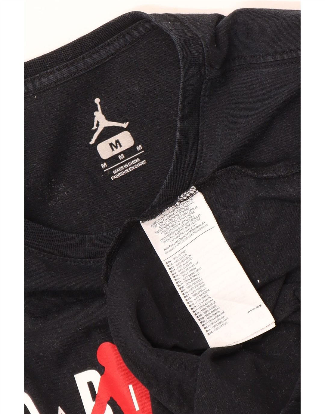 Tricou grafic Jordan pentru bărbați Top mediu negru bumbac