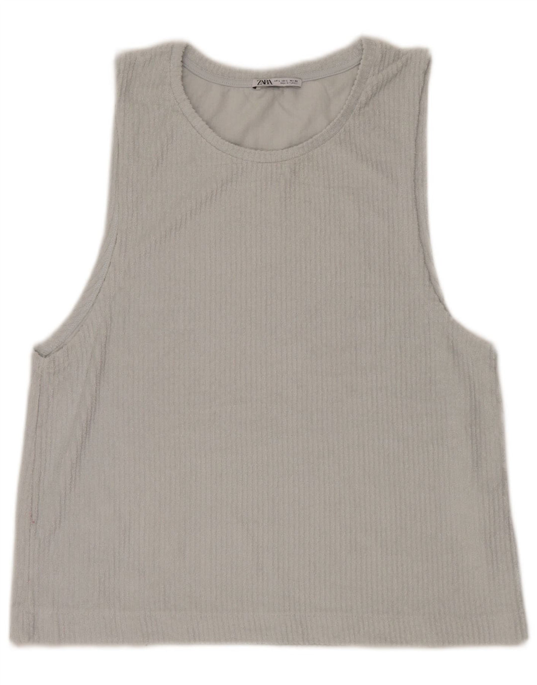 Vest Vest Top Femei Zara UK 16 Mare Bumbac Albastru