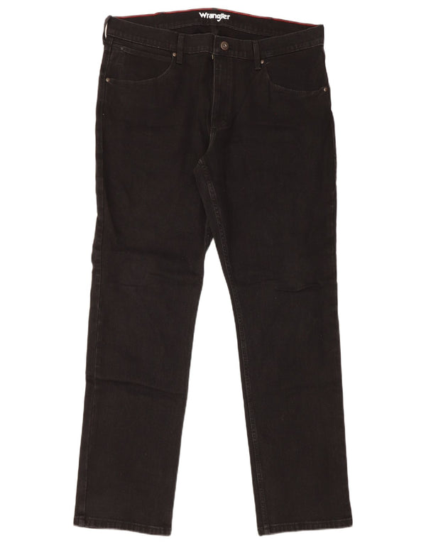 Blugi drepti obișnuiți pentru femei Wrangler W36 L32 bumbac negru