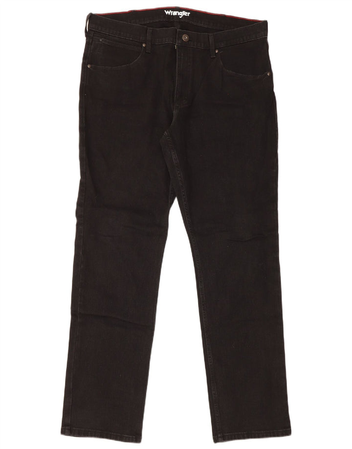 Blugi drepti obișnuiți pentru femei Wrangler W36 L32 bumbac negru