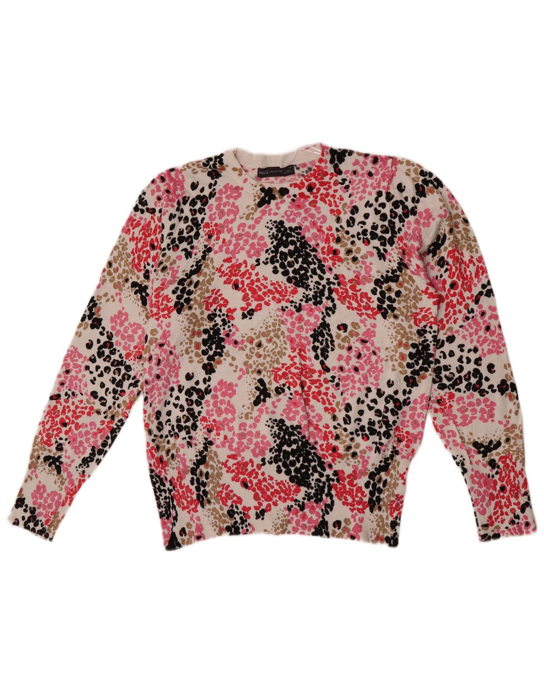 Pulover pentru femei Marks & Spencer cu decolteu triplu UK 14 mare, multicolor