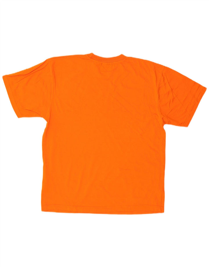Tricou grafic pentru bărbați FILA Top din bumbac portocaliu mediu